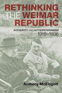 Rethinking the Weimar Republic By:McElligott, Anthony Eur:17,87 Ден2:2299