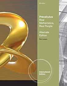 Precalculus : Real Mathematics, Real People, Alternate International Edition By:Larson, Ron Eur:102,42 Ден2:5699