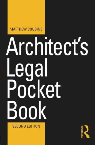 Architect's Legal Pocket Book By:Cousins, Matthew Eur:349,58 Ден1:1799