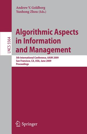 Algorithmic Aspects in Information and Management By: Eur:175,59 Ден1:3199